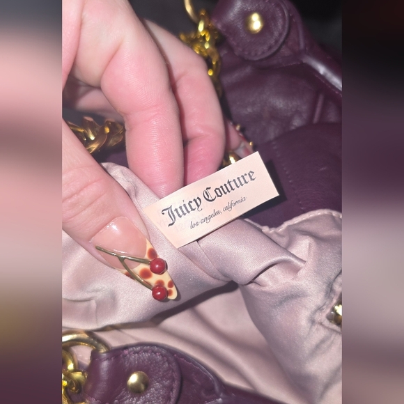 🍂🍁Y2K VNTG JUICY COUTURE LEATHER TOTE BAG - Picture 6 of 8